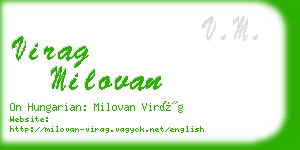 virag milovan business card